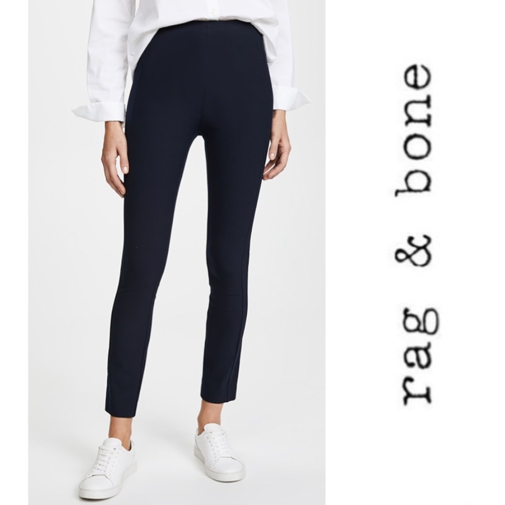 Rag & Bone Navy Blue Simone Slim Fit Pants